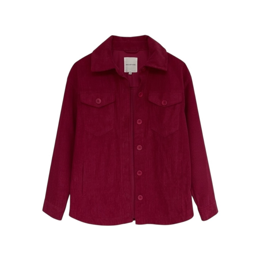 Avec Les Filles Corduroy Shacket Women’s Small Red Pink Tone Anthropologie